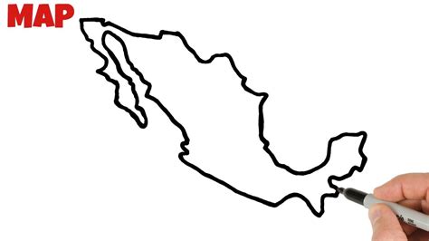 How to Draw Mexico Map | Country Maps Drawing - YouTube