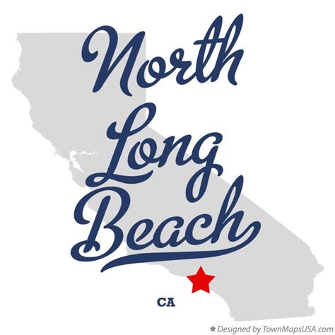 Map of North Long Beach, CA, California