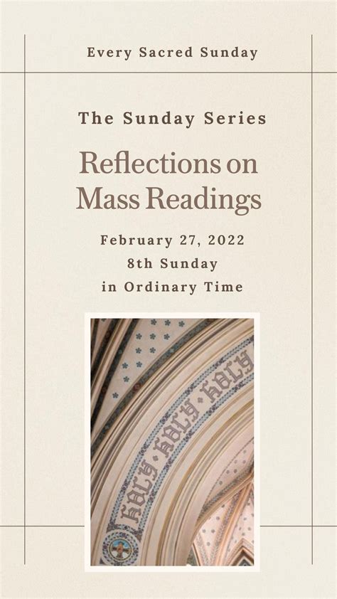 Reflections on mass readings sunday mass catholic sunday mass journal ...