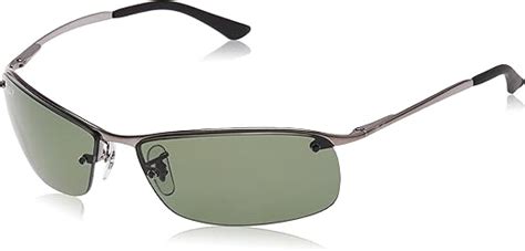 Amazon.com: Ray-Ban RB3183 Metal Polarized Rectangular Sunglasses ...