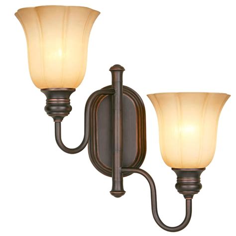 Allen + roth 15-in W 2-Light Dark Oil-Rubbed Bronze Swing Arm Wall Sconce at Lowes.com