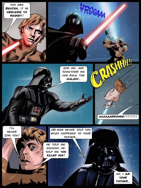 Luke Skywalker and Darth Vader Star Wars Comic by scottstrachanartist on DeviantArt