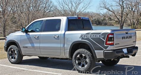 2019-2024 Dodge Ram Rebel Side Bed Graphics Decals Stripes REB SIDES Vinyl Graphic Kit