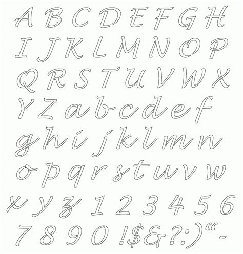 Lettering | Templates | Free Printable Letter Stencils, Letter - One Inch Stencils Printable ...