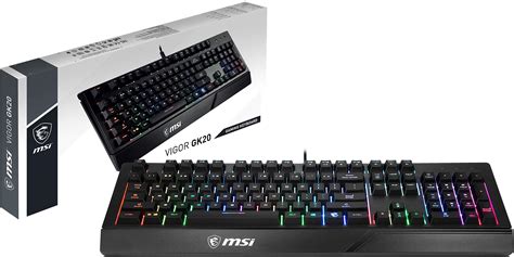 Buy MSI Vigor GK20 Gaming Keyboard (UK Layout) - Membrane Switches, Water Resistant, Static ...