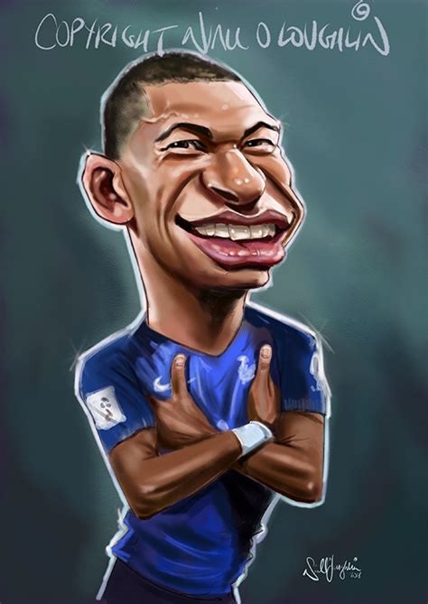 Kylian Mbappe caricature - Caricature Artist Dublin & Ireland