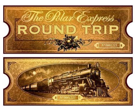 Polar Express film movie reproduction Golden Train Ticket boarding pass | Film movie, Polar ...