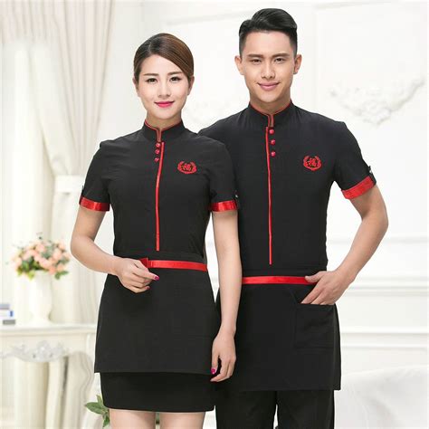 New Design High Quality Chinese Waiter Uniforms Hotel Waiter Clothes Summer Waiter Tops ...