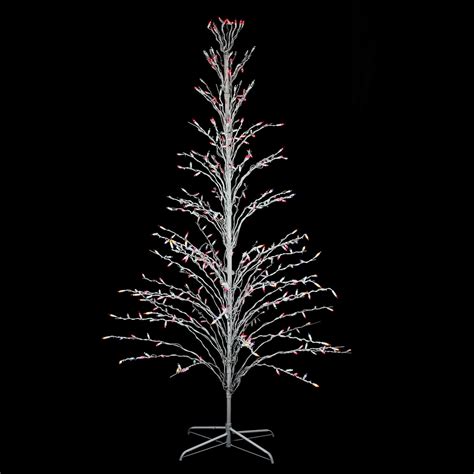 9' White Lighted Christmas Cascade Twig Tree Outdoor Decoration - Multi ...