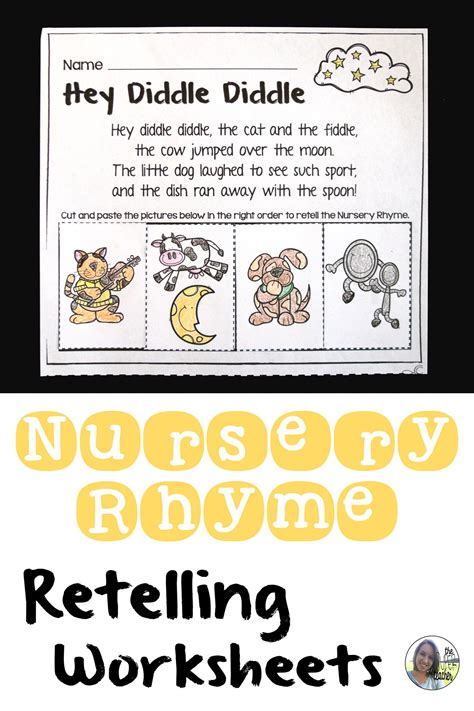 Nursery Rhymes Printables - Story Retelling Worksheets - NO PREP | Nursery rhymes activities ...