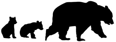 Bear And Cub Silhouette at GetDrawings | Free download