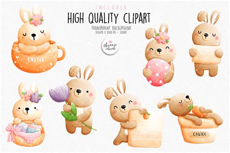 Easter Clipart Easter Rabbit Clipart Rabbit Clipart Easter - Etsy