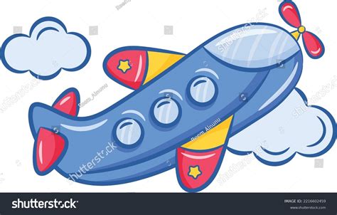 Plane Cute Drawing School Flashcard Stock Vector (Royalty Free) 2216602459 | Shutterstock