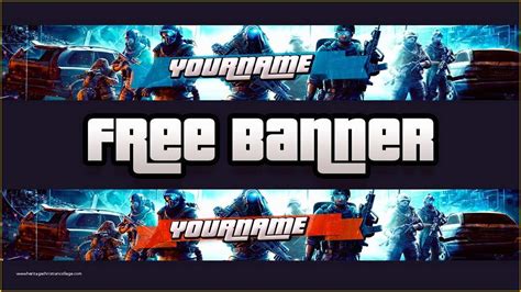 Free Youtube Gaming Banner Template Of Free Gaming Youtube Banner Template 1 Download Psd File ...