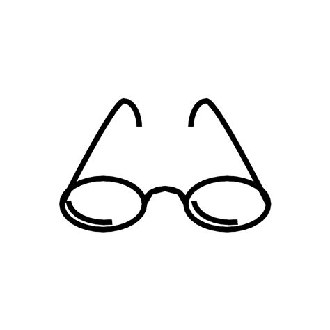 Glasses Outline Red Vector SVG Icon - SVG Repo