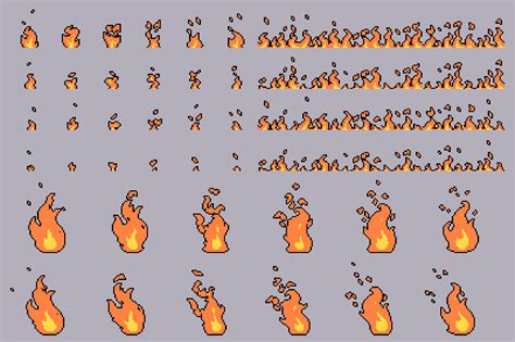 Fire Pixel Art Animation Sprites :: Behance