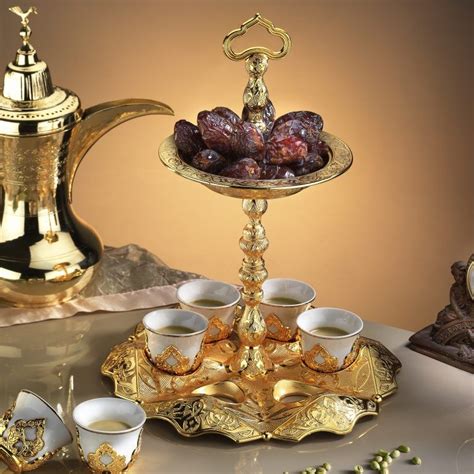 Golden Mırra Turkish Coffe Cups Set With Serving Tray FairTurk.com | Coffee set, Turkish tea ...