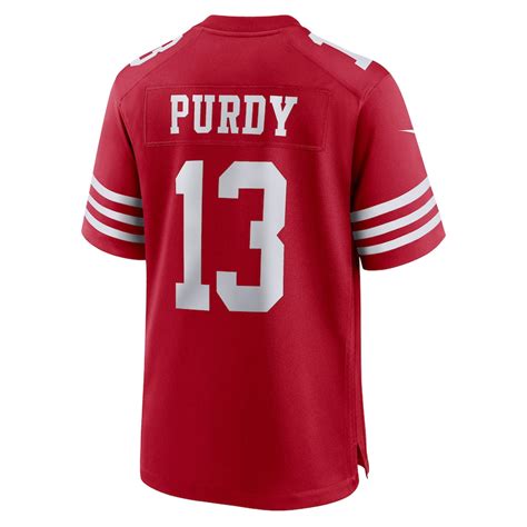 SF.49ers #13 Brock Purdy Scarlet Game Player Jersey Stitched American ...