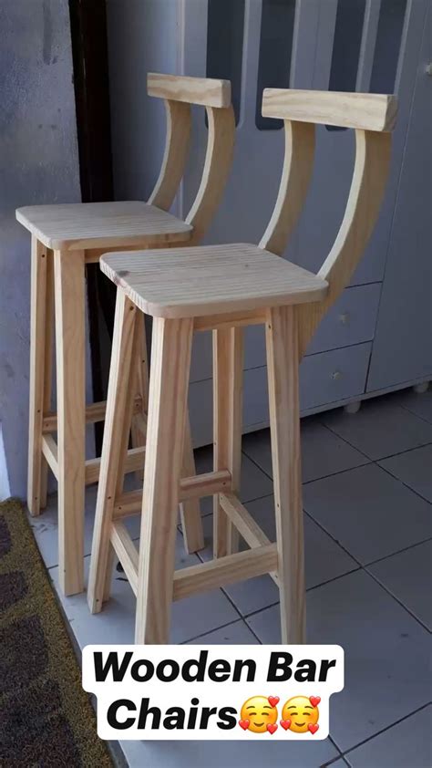 Wooden Bar Chairs🥰🥰 | Furniture design wooden, Wood chair diy, Wood ...