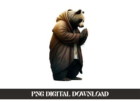 Prayerful Bear Png: Digital Art for Religious & Spiritual Use,digital ...