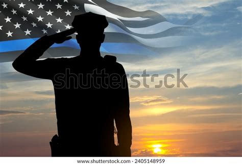 American Flag Police Support Symbol Thin Stock Photo 2405148959 | Shutterstock