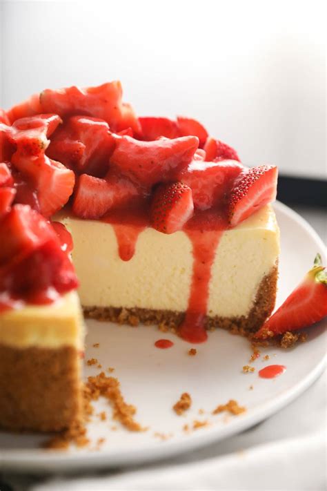 Classic Strawberry Cheesecake Recipe - Lauren's Latest