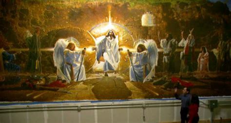 Interesting 40 foot x 12 foot Painting of the Resurrection | Defenders ...