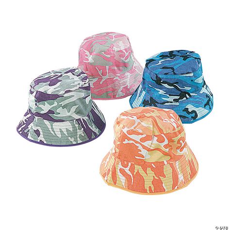 Bright Camouflage Bucket Hats - 12 Pc. | Oriental Trading