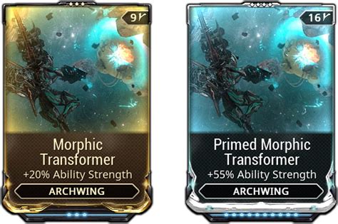 Warframe: Morphic Transformer vs. Primed Morphic Transformer For Your Archwing | Warframe