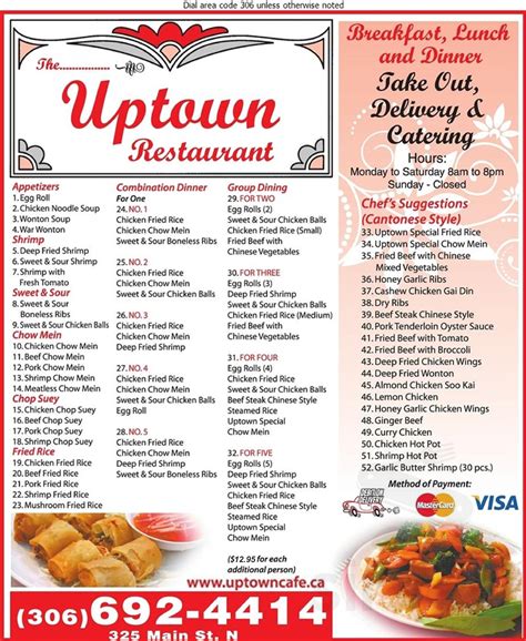 Uptown Café Menu Valparaiso