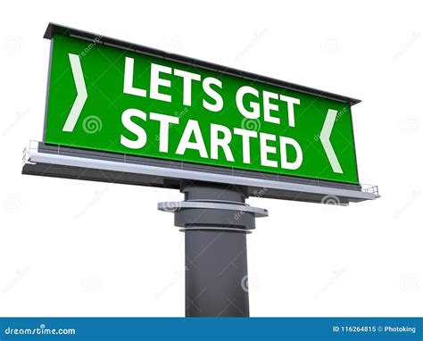 Lets get started stock illustration. Illustration of business - 116264815