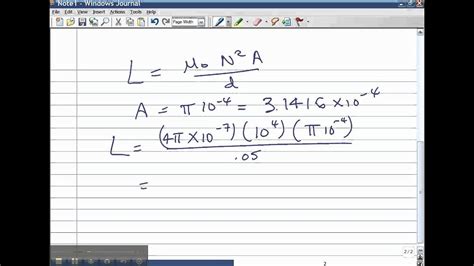 Inductance Formulas Pt1 - YouTube