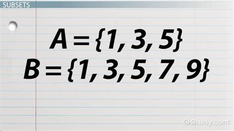 Set Notation | Concept & Examples - Lesson | Study.com