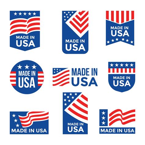 Made in the USA Labels set 2860444 Vector Art at Vecteezy