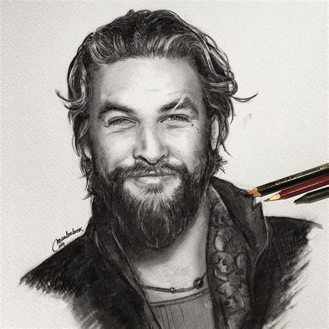 Jason Momoa Drawing, Pencil, Sketch, Colorful, Realistic Art Images | Drawing Skill