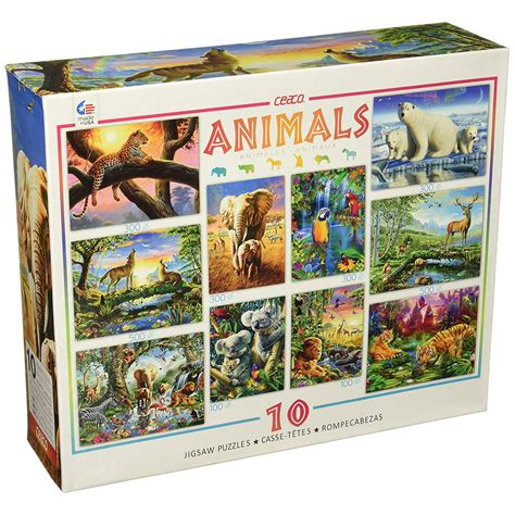 10-in-1 Multi Pack Animals Puzzle (100 Piece), 10-In-1 multi-pack ...