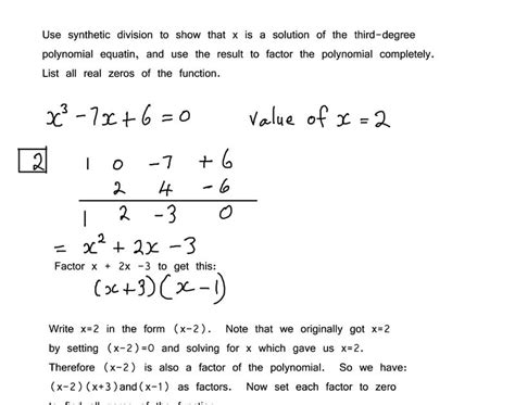 Precalcus: Show that x is a solution of a third-degree polynomial equation.