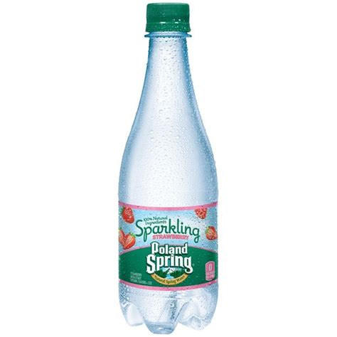 Poland Spring Strawberry Sparkling Natural Spring Water (0.5 L) - Instacart