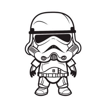 Stormtrooper Outline PNG Transparent Images Free Download | Vector ...