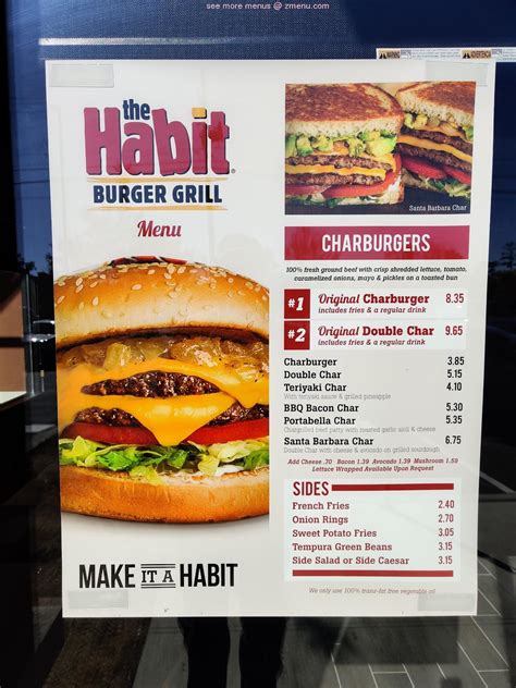 Online Menu of The Habit Burger Grill (Drive-Thru) Restaurant, Fayetteville, North Carolina ...