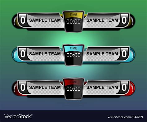 Scoreboard template design Royalty Free Vector Image