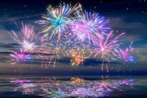 Fireworks Happy New Year 2014 Stock Photo - Image of numerals, number ...