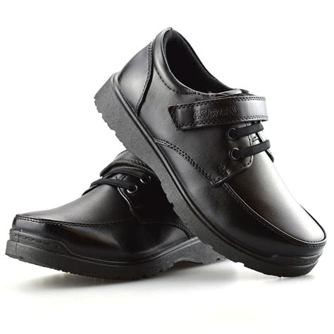 Boys Kids New Formal Smart Casual Touch Strap Back To School Trainers ...