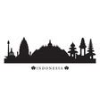 Indonesia landmarks people traditional clothing Vector Image