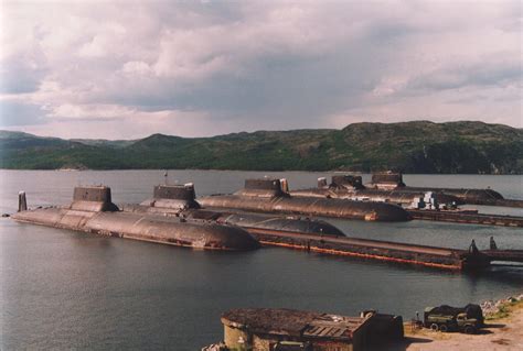 Open ballistic missile hatches on Typhoon class SSBN [2900 × 1884] : r ...