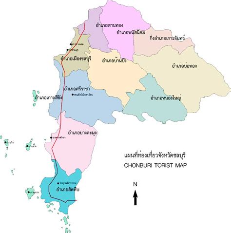 Chonburi Tourist Map