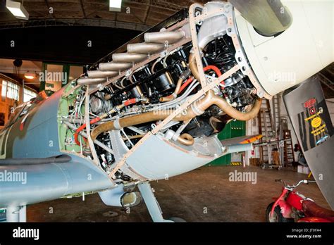 Rolls Royce Merlin V12 engine, newly re-fitted to Shuttleworth Trust's ...