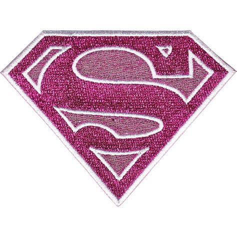 DC Comics Pink Sparkle Supergirl Logo Iron On Applique, Iron On Patch ...