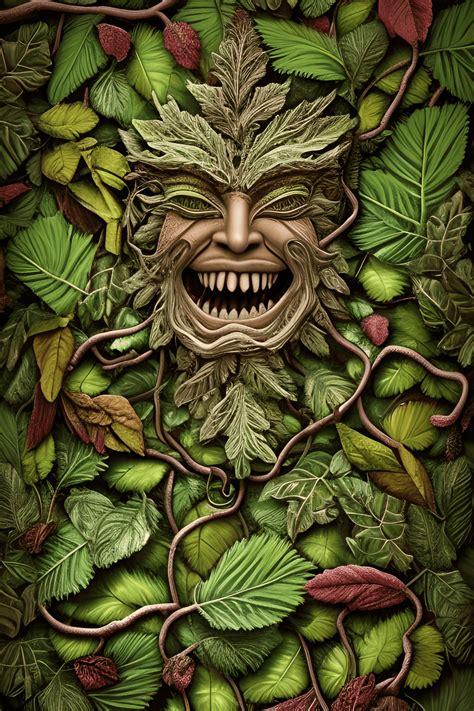 Greenman Wall Art · Creative Fabrica