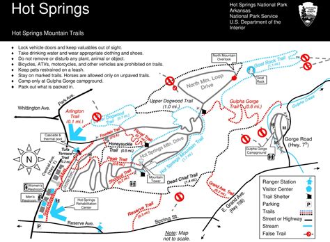 Hot Springs Mountain Trails map - Ontheworldmap.com